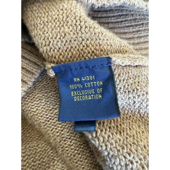 Vintage Vintage Polo Ralph Lauren Beige 1/3 Zip Knitted Sweater- Large - Picture 7 of 10